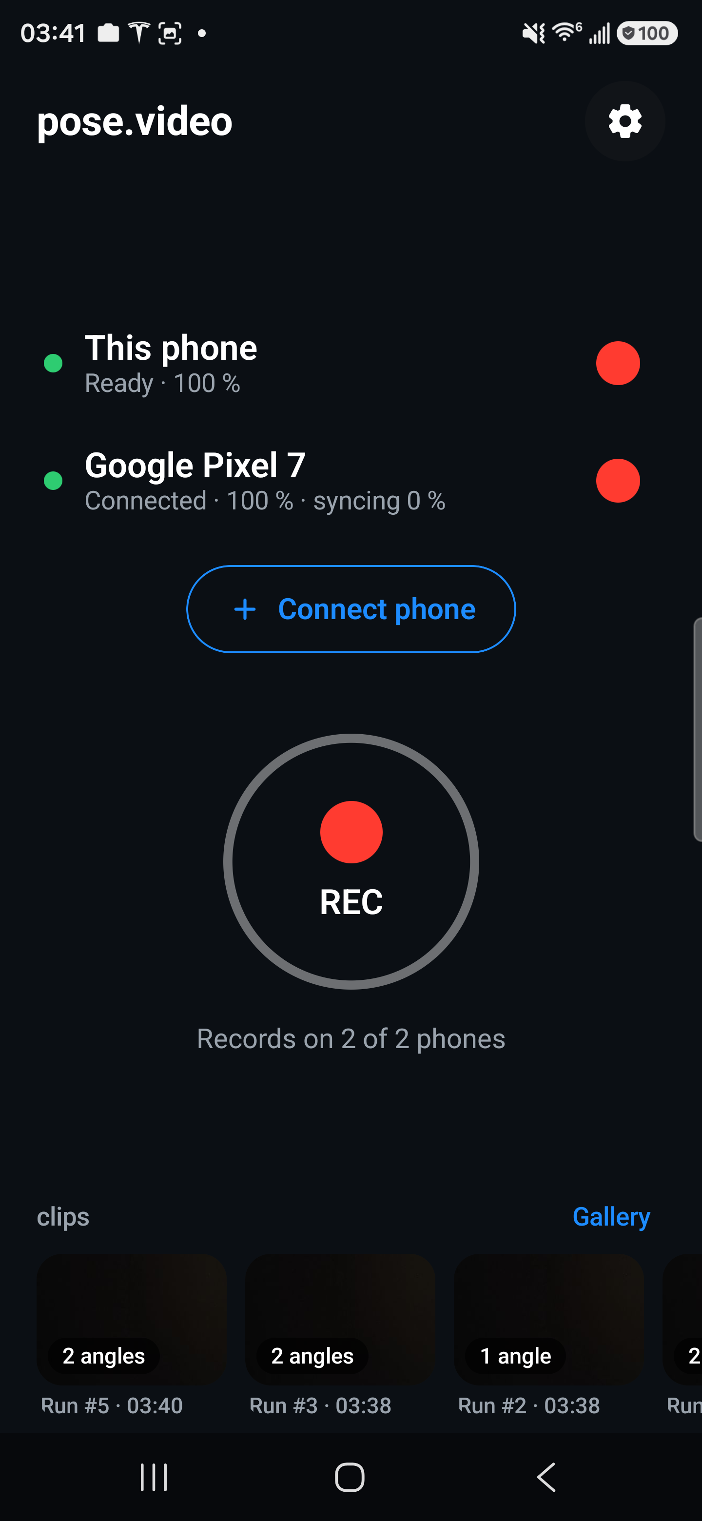 Clip with two camera angles